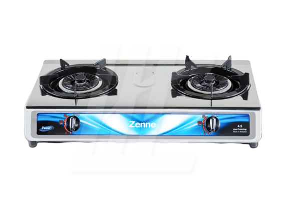 Zenne Stainless Steel Twister Double Burner Gas Cooker